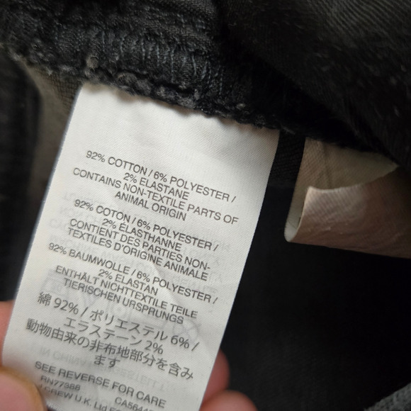 Madewell Washed Black Distressed 9 in High Rise Ankle Crop Skinny Jeans Size 25 - Picture 6 of 10